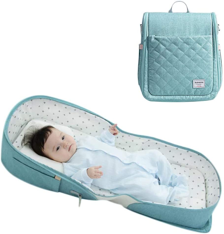 Sunveno  Portable Baby Bed & Bag  Sea Green Sunveno Yallatoys