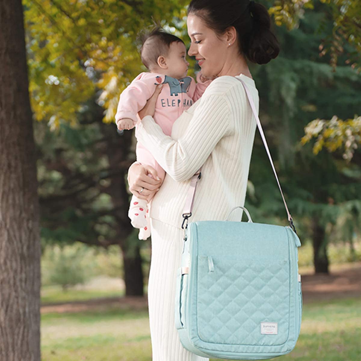 Sunveno  Portable Baby Bed & Bag  Sea Green Sunveno Yallatoys