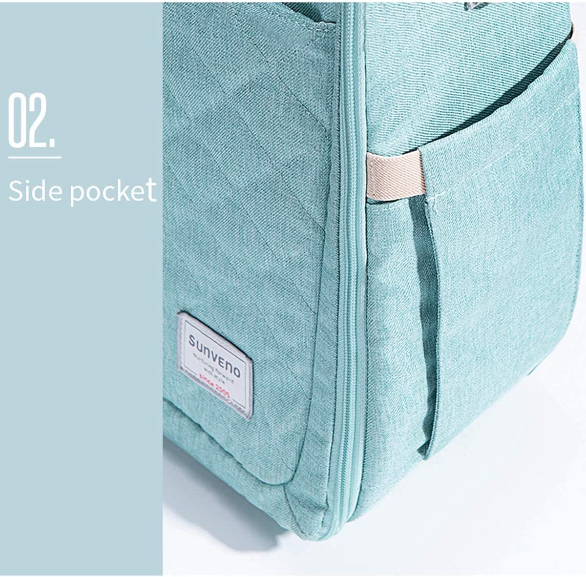 Sunveno  Portable Baby Bed & Bag  Sea Green Sunveno Yallatoys