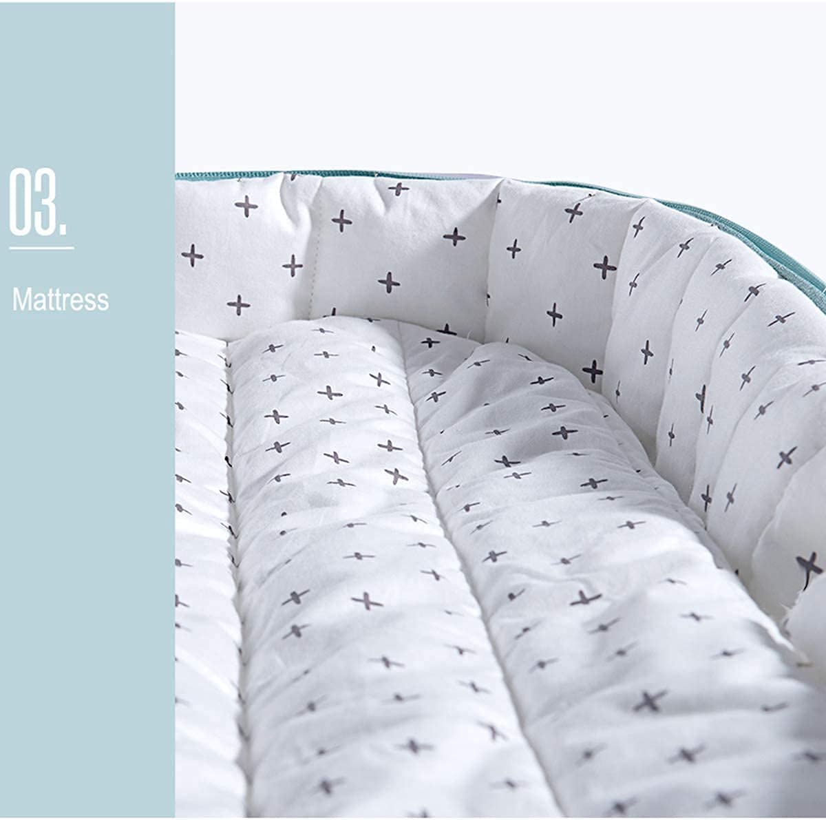 Sunveno  Portable Baby Bed & Bag  Sea Green Sunveno Yallatoys