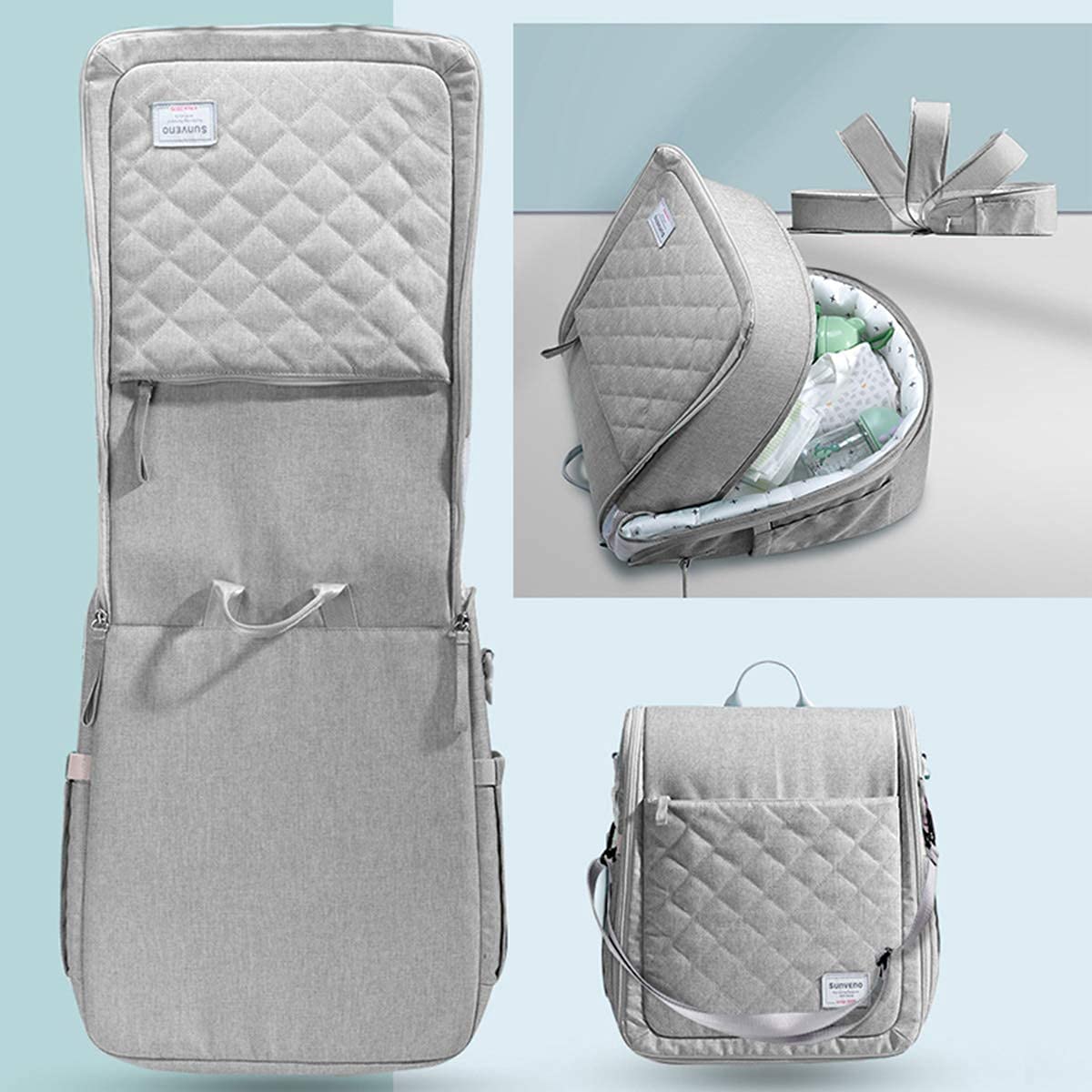 Sunveno  Portable Baby Bed & Bag  Grey Sunveno Yallatoys