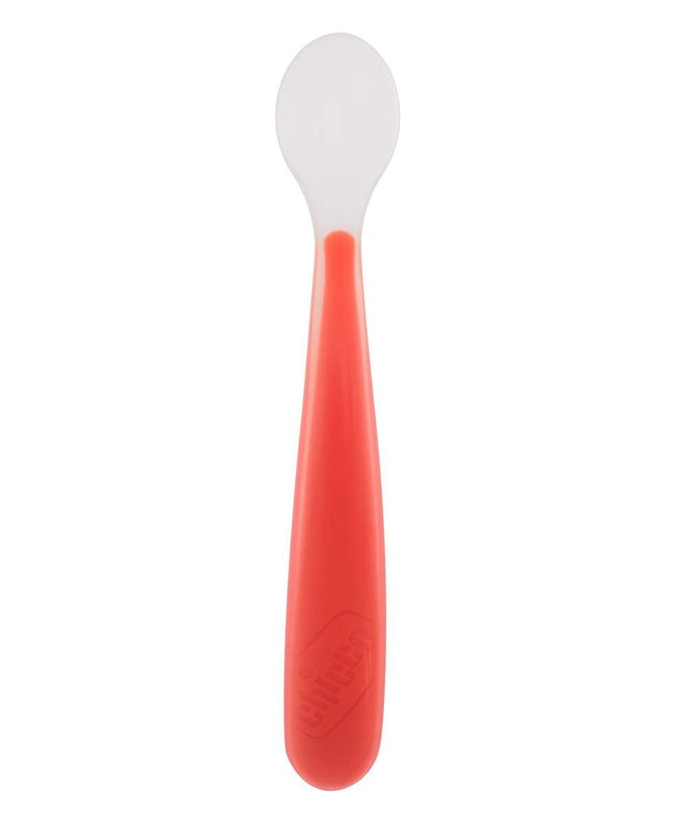 Chicco Soft Silicone Spoon 6M+ - Red Chicco Yallatoys