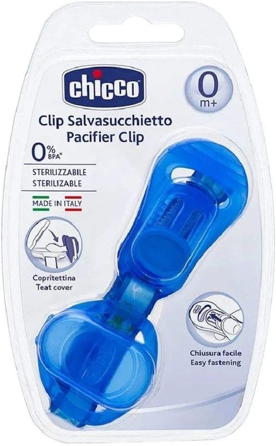 Chicco Clip With Teat Cover - Blue Chicco Yallatoys