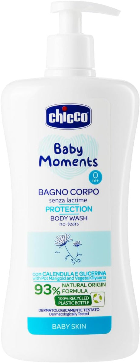 Chicco Baby Moments Body Wash No Tears Protection For Skin 0M+ 500Ml Chicco Yallatoys