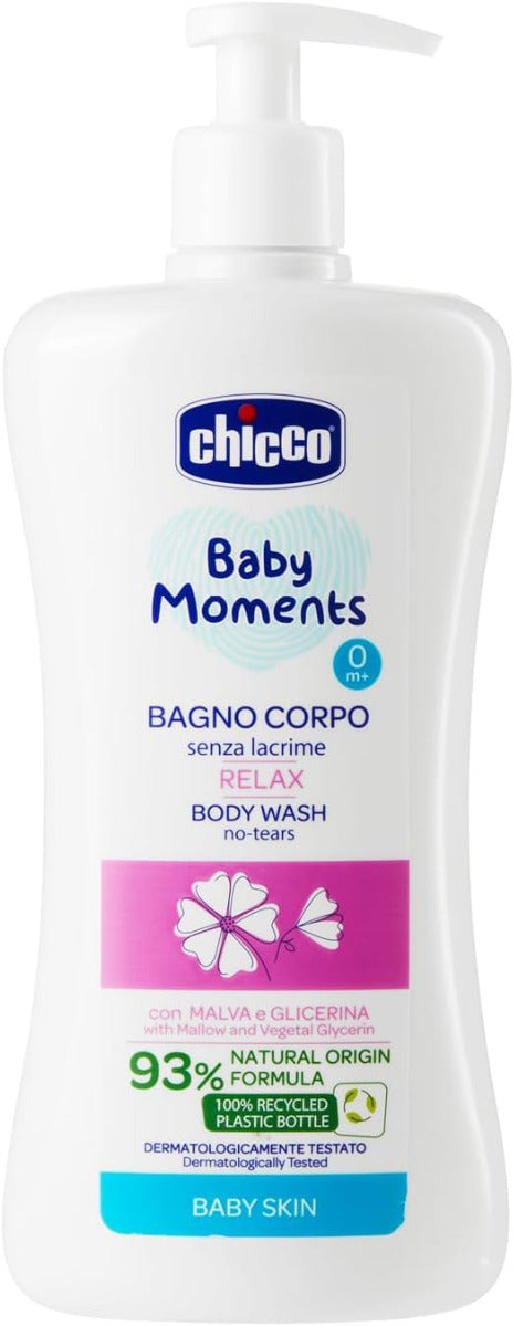 Chicco Baby Moments Body Wash No Tears Relax For Baby Skin 0M+ 500ml Chicco Yallatoys