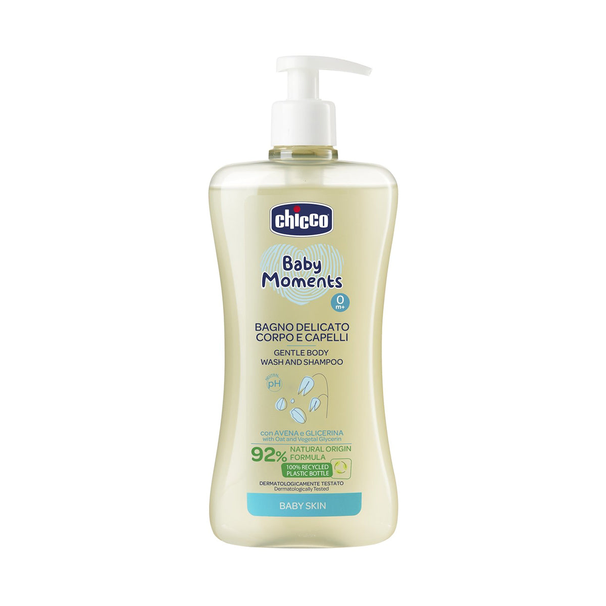 Chicco Baby Moments Gentle Body Wash and Shampoo 500ml Chicco Yallatoys
