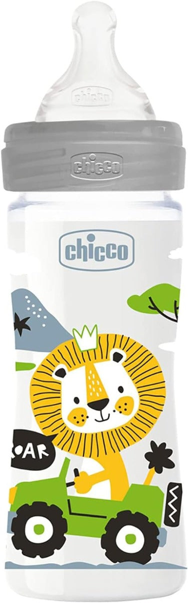 Chicco Baby Well Being Feeding Bottle For Girls - 250Ml - Medium Flow - Silicone Chicco Yallatoys