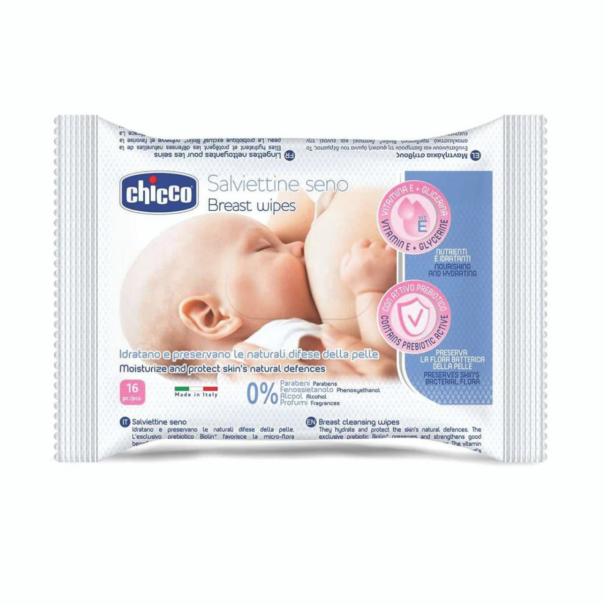 Chicco Cleansing Breast Wipes 16 Pcs Chicco Yallatoys