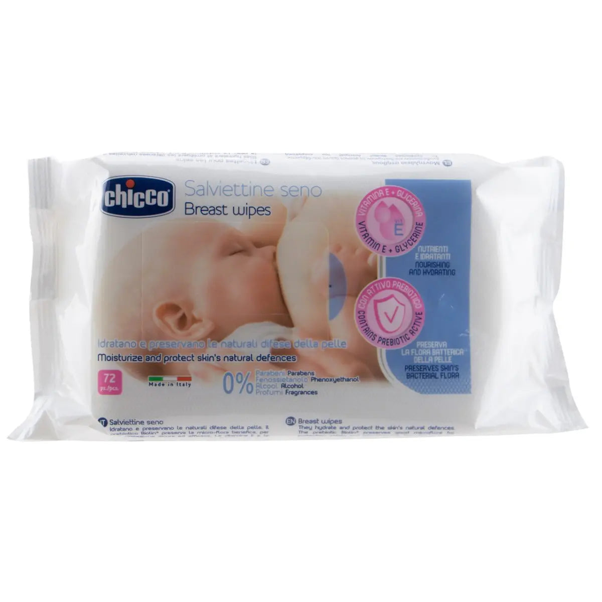 Chicco Cleansing Breast Wipes 72 Pcs Chicco Yallatoys