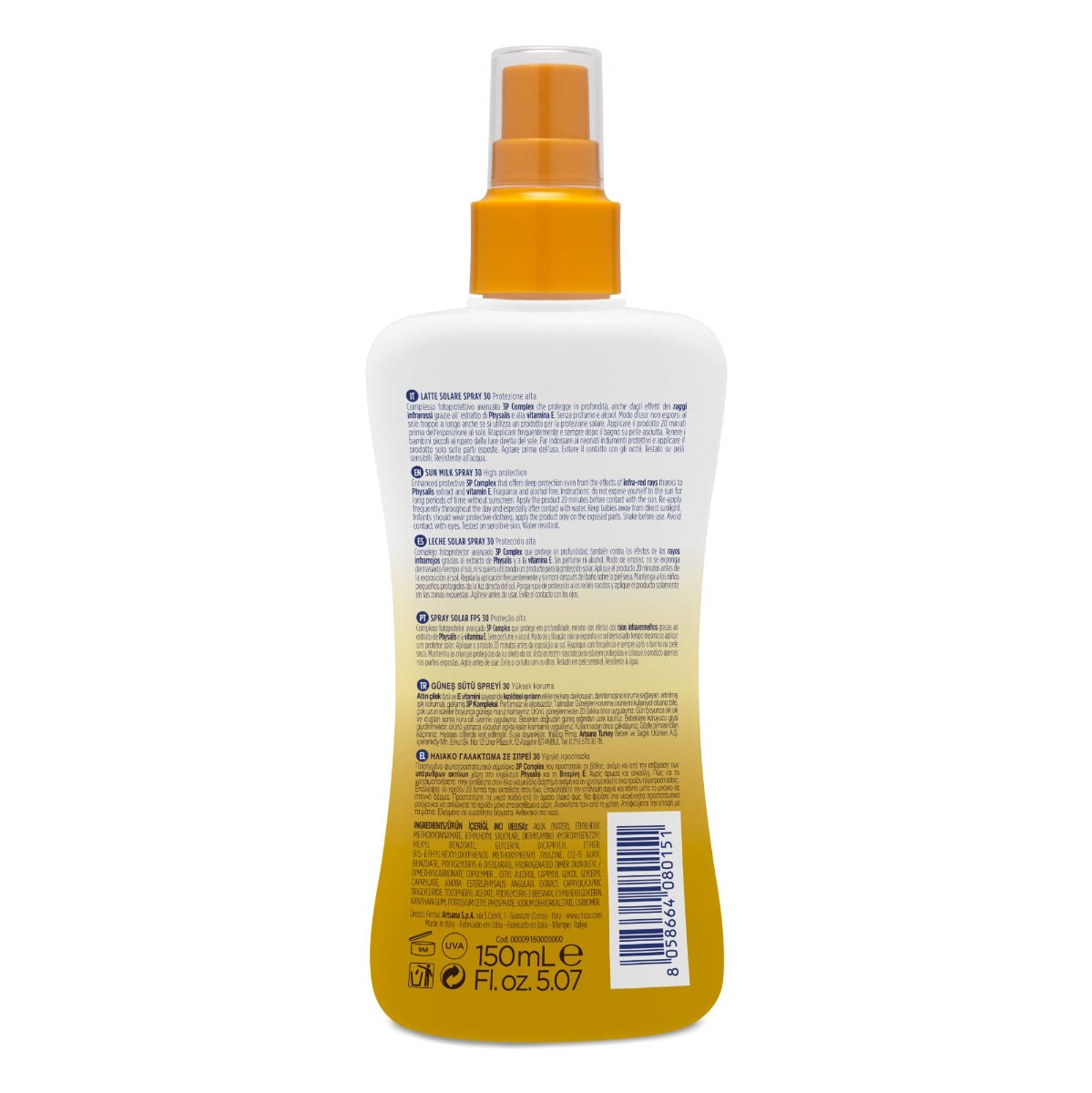 Chicco  Sun Spray Spf30 150Ml Chicco Yallatoys