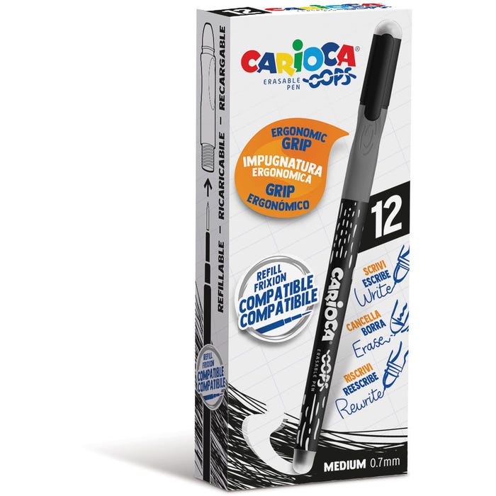 Buy Carioca Oops Pen Erasable Black Color | Yallatoys.com