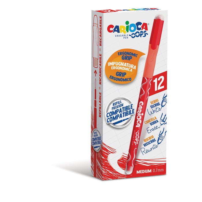 Buy Carioca Oops Pen Erasable Red Color | Yallatoys.com