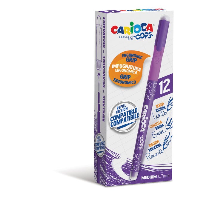 Buy Carioca Oops Pen Erasable Purple Color | Yallatoys.com