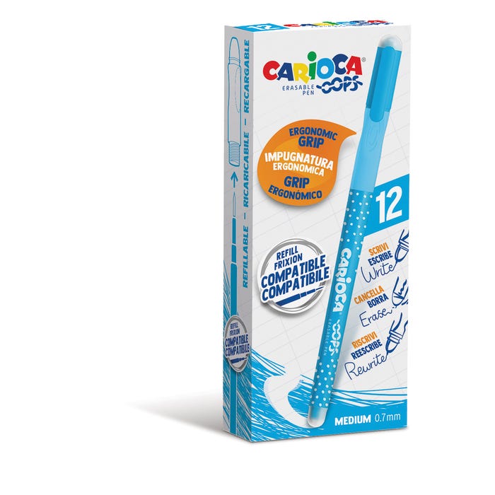 Buy Carioca Oops Pen Erasable Light Blue Color | Yallatoys.com