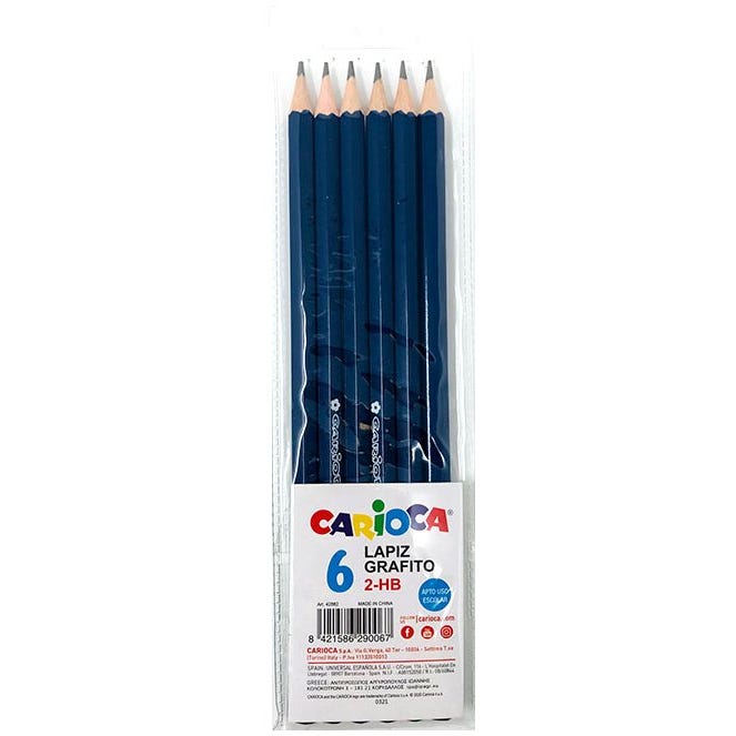Buy Carioca HB Pencils & Eraser Eco Family 6pcs | Yallatoys.com