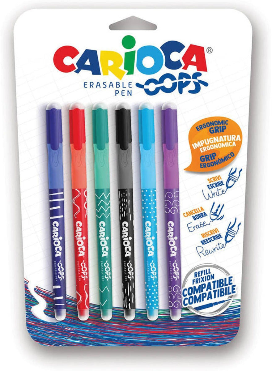 Buy Carioca Oops Pen Erasable Set Of 6pcs (Sold Separately Subject To Availability) | Yallatoys.com