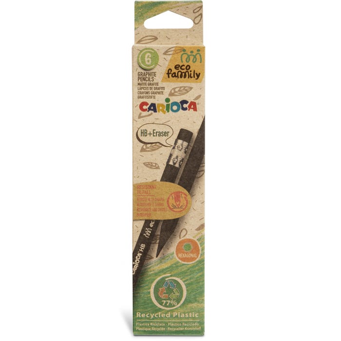 Buy Carioca Pencil Lead With Eraser Set Of 6pcs | Yallatoys.com