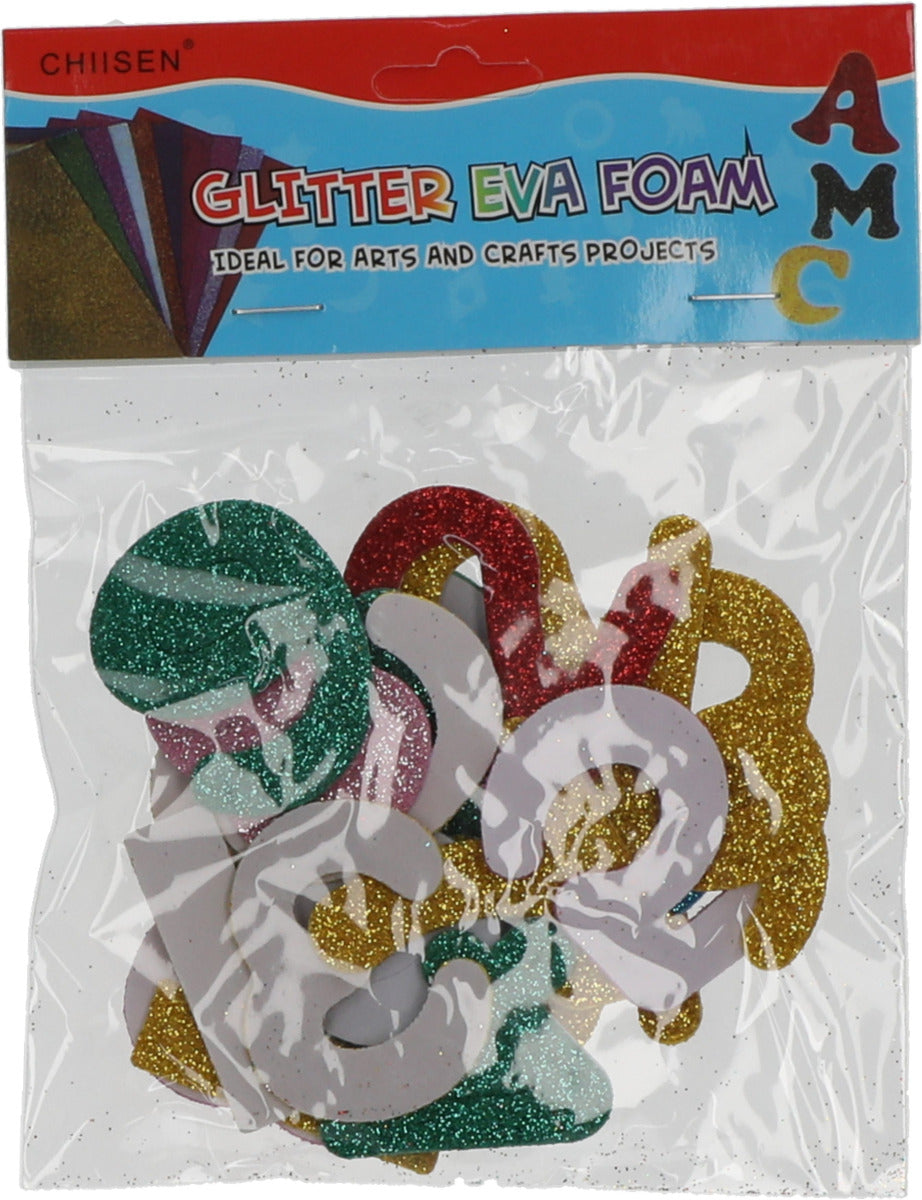 Buy Chiisen Glitter Eva Foam Numbers Stickers DIY | Yallatoys.com