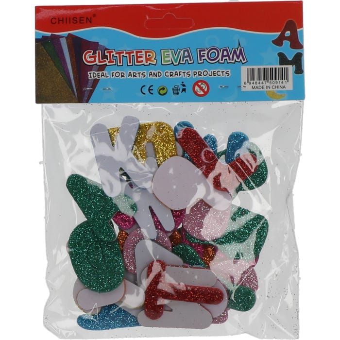Buy Chiisen Glitter Eva Foam English Alphabet Letter Stickers DIY | Yallatoys.com