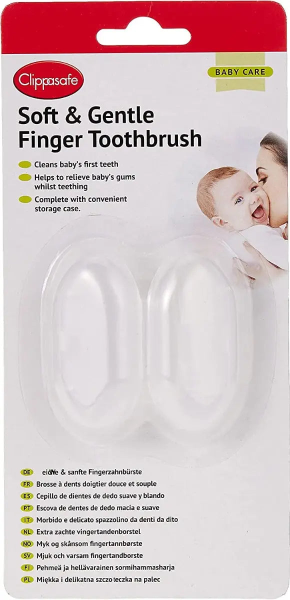 Clippasafe Finger Tooth Brush Now With Storage Case Incuded Clippasafe Yallatoys