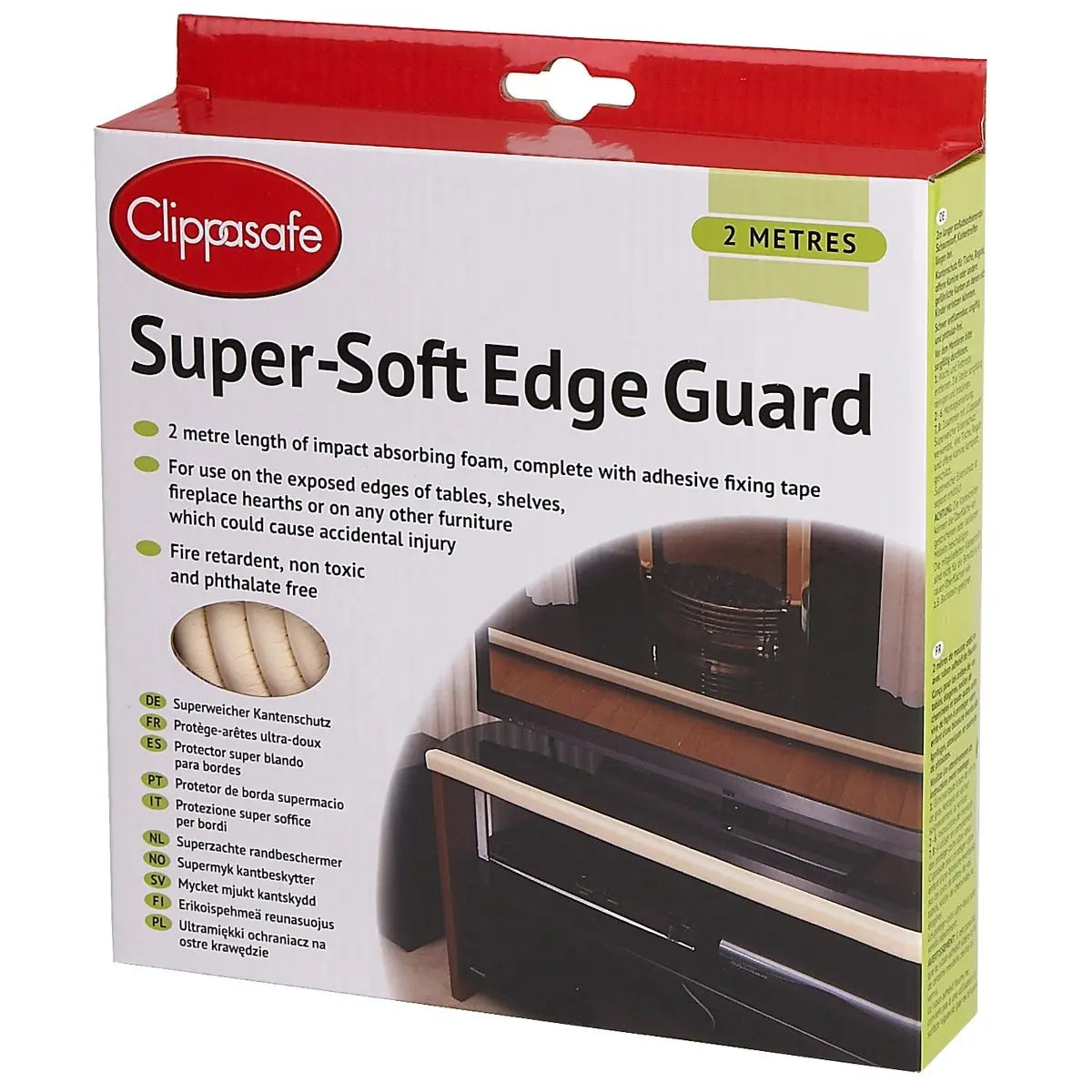 Clippasafe Super Soft Edge Guard 2 Metres Cream Clippasafe Yallatoys