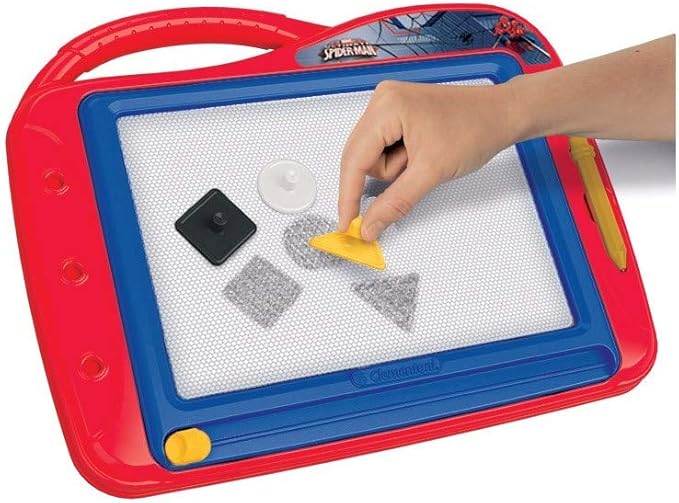 Buy Clementoni Spiderman Magnetic Drawing Painting Board Erase & Reusable with 3 Stencils | Yallatoys.com