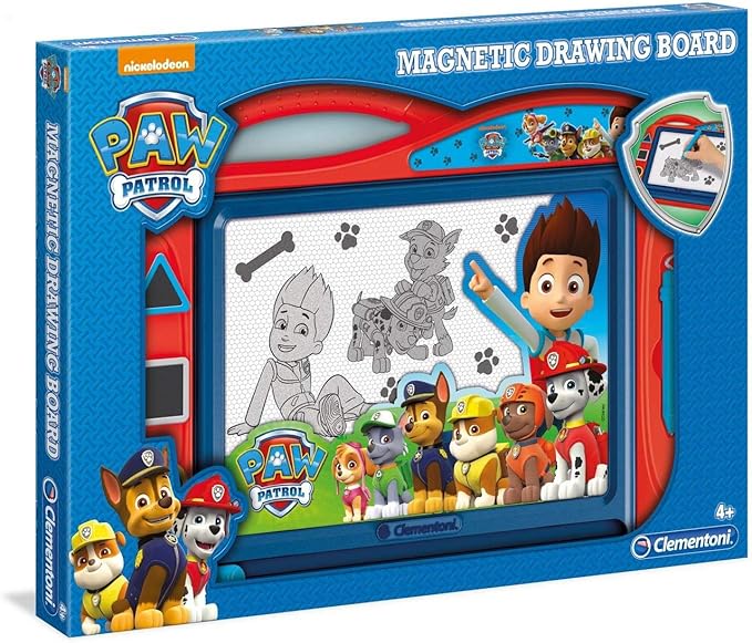 Buy Clementoni Paw Patrol Magnetic Drawing Painting Board Erase & Reusable with 3 Stencils | Yallatoys.com