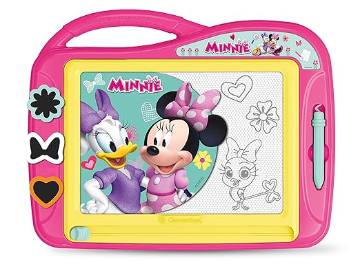 Buy Clementoni Minnie Magnetic Drawing Painting Board Erase & Reusable with 3 Stencils | Yallatoys.com