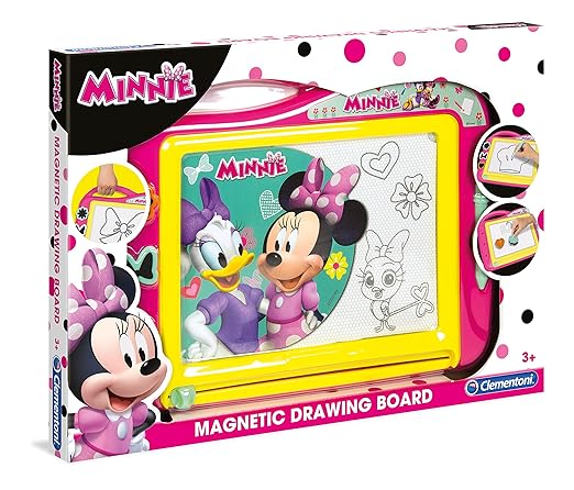 Buy Clementoni Minnie Magnetic Drawing Painting Board Erase & Reusable with 3 Stencils | Yallatoys.com