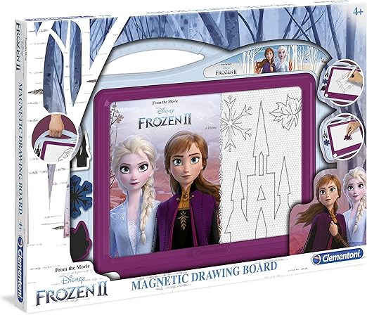 Buy Clementoni Frozen Magnetic Drawing Painting Board Erase & Reusable with 3 Stencils | Yallatoys.com