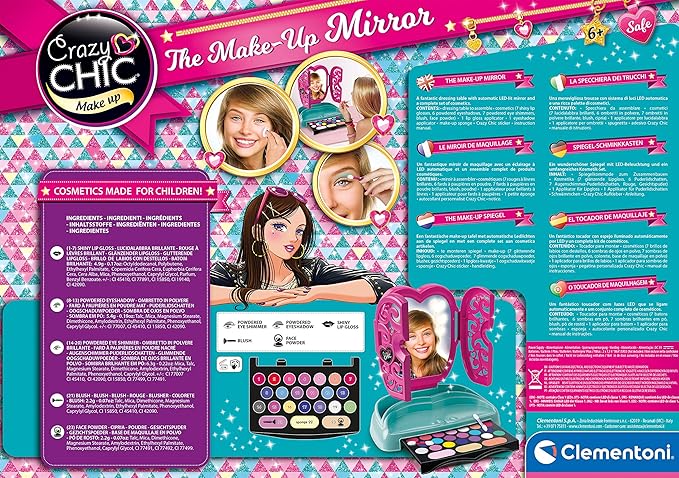 Buy Clementoni Crazy Chic Mirror Makeup Box | Yallatoys.com