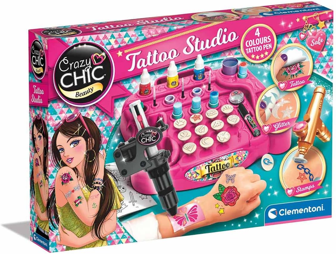 Buy Clementoni Crazy Chic Tattoo Studio | Yallatoys.com