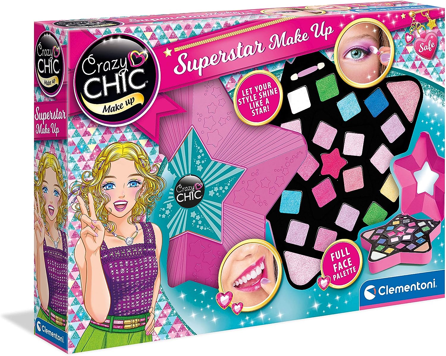 Buy Clementoni Crazy Chic Superstar Make Up Set | Yallatoys.com