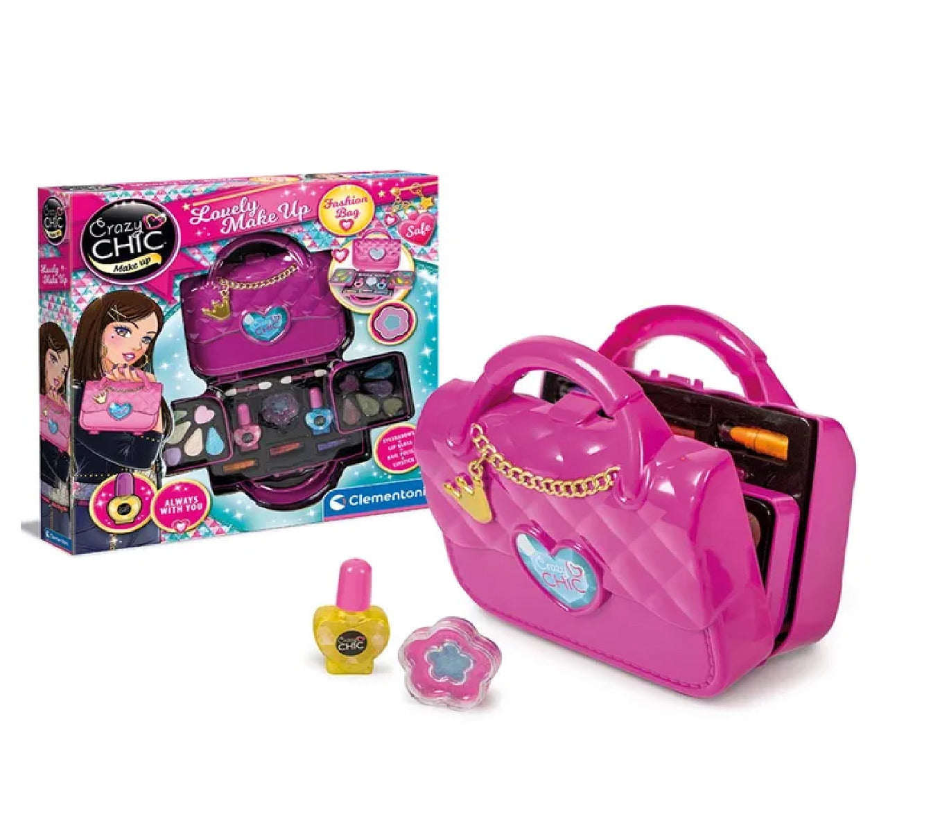 Buy Clementoni Crazy Chic Lovely Fashion Bag Make Up Set | Yallatoys.com