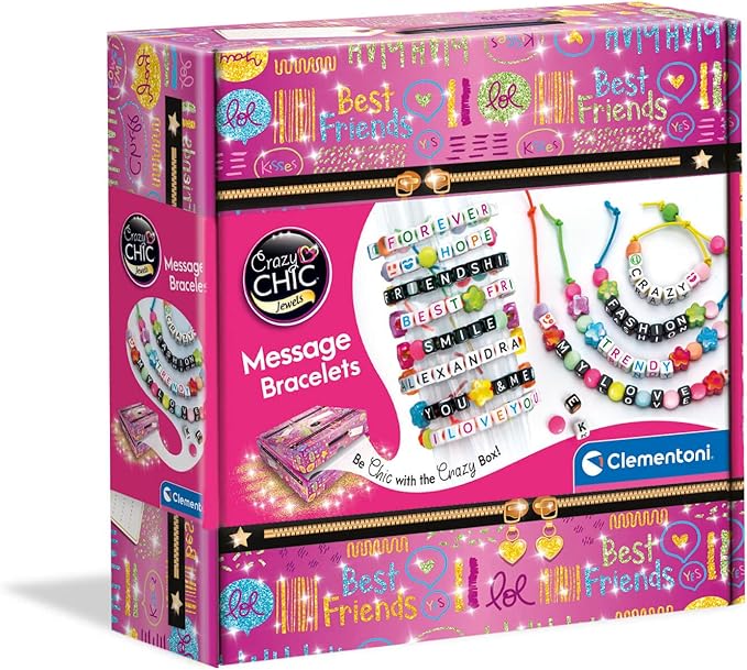Buy Clementoni Crazy Chic Message Bracelets Jewellery Kit | Yallatoys.com