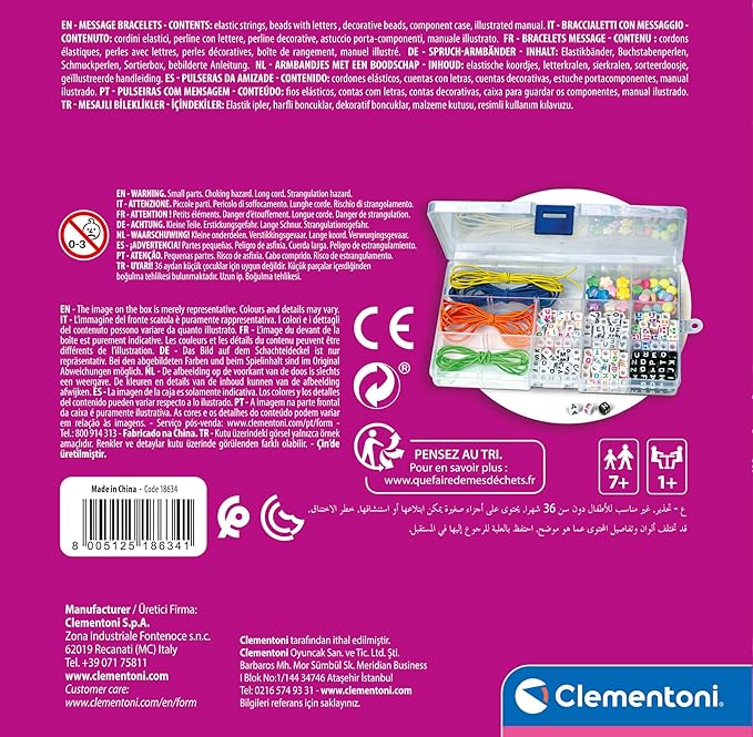 Buy Clementoni Crazy Chic Message Bracelets Jewellery Kit | Yallatoys.com