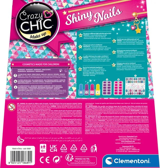 Buy Clementoni Crazychic Shiny Nails Set | Yallatoys.com