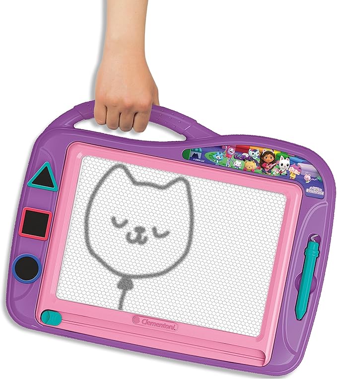 Buy Clementoni Gabbys Magnetic Drawing Painting Board Erase & Reusable with 3 Stencils | Yallatoys.com