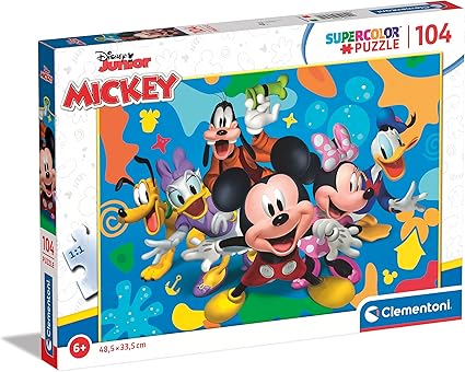 Buy Clementoni Supercolor Puzzle Disney Mickey And Friends 104pcs | Yallatoys.com