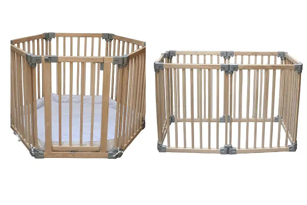Clippasafe Multifunctional Wooden Playpen with Mat Clippasafe Yallatoys
