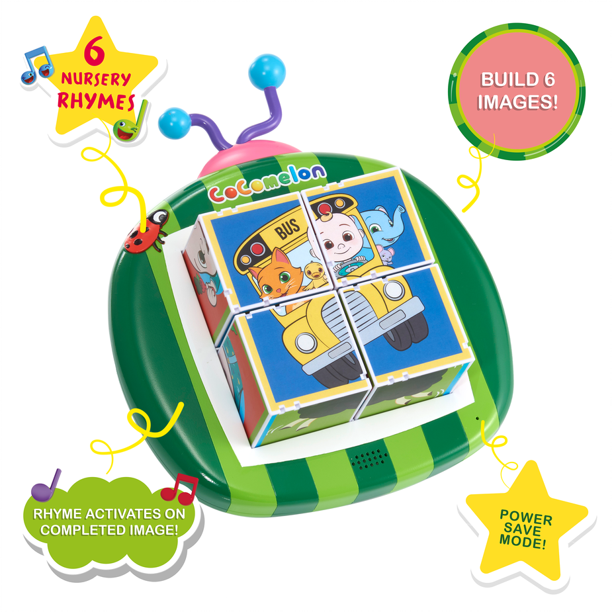 Buy Cocomelon Childrens Musical Clever Blocks with 6 Nursery Rhymes | Yallatoys.com