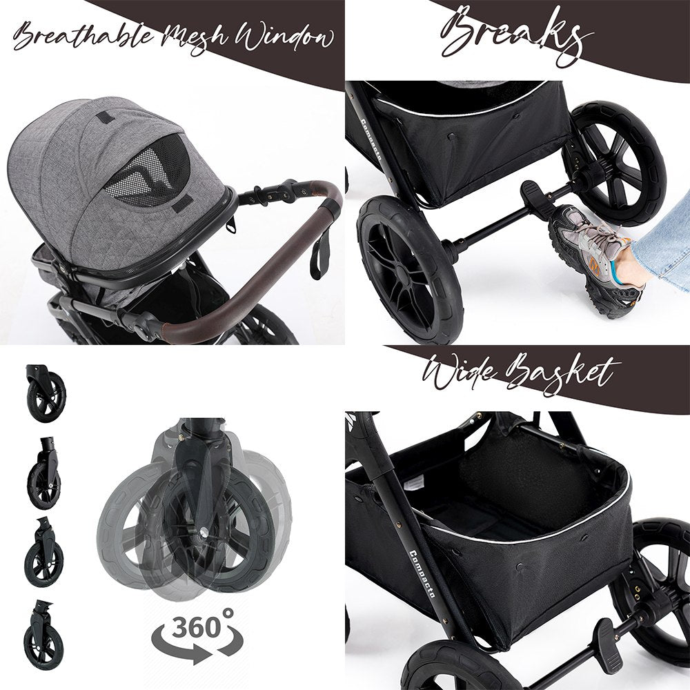 Teknum 3 In 1 Pram Stroller And Infant Car Seat Bundle - Space Grey Teknum Yallatoys