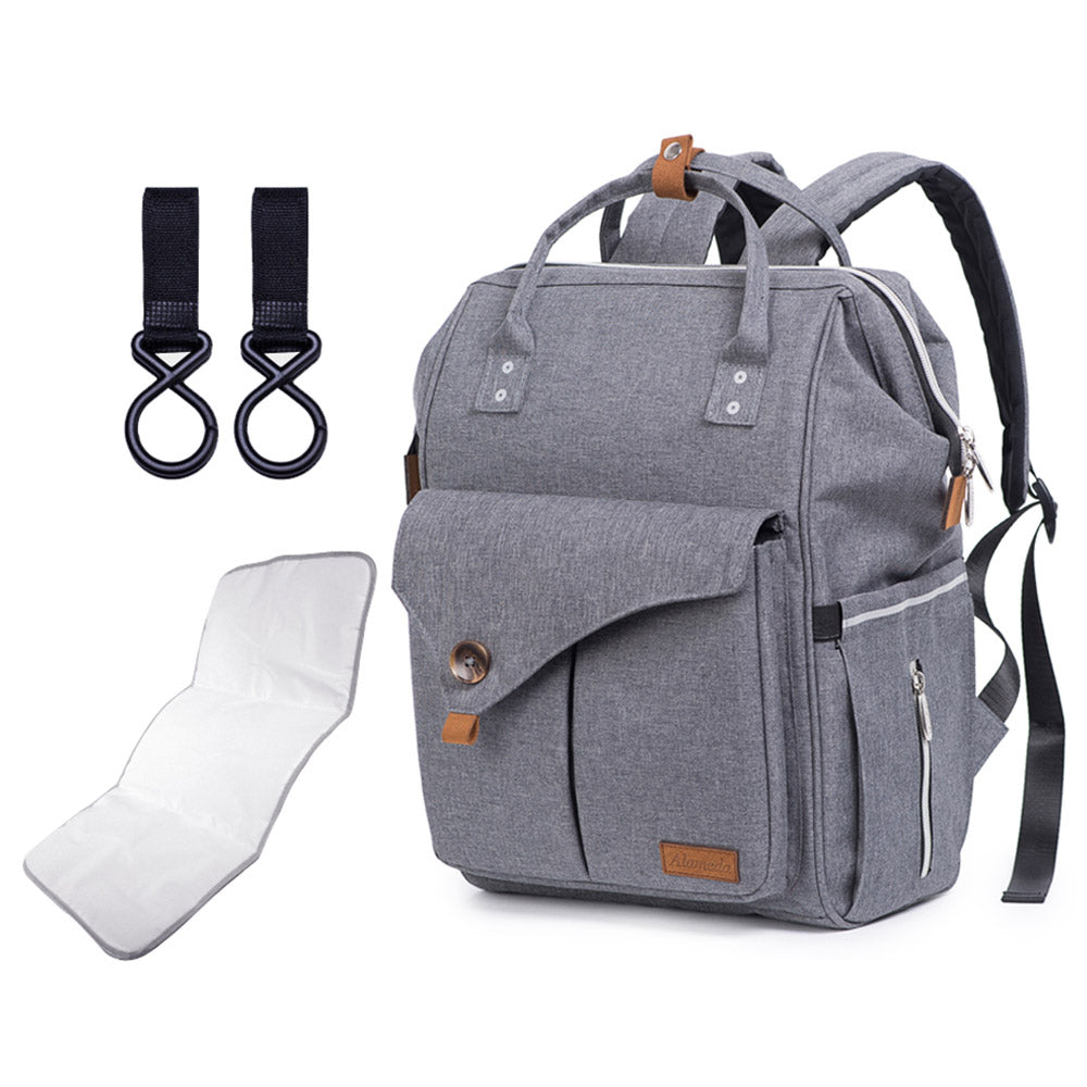 Teknum  Reversible Look At Me Stroller W/T Diaper Bag & Hooks & Changing Pad Grey Teknum Yallatoys