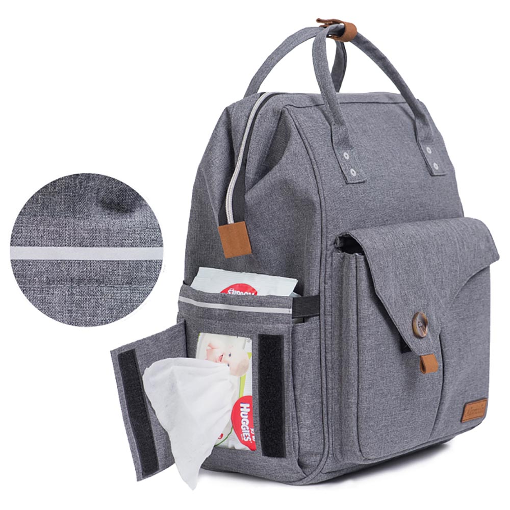 Teknum  Reversible Look At Me Stroller W/T Diaper Bag & Hooks & Changing Pad Grey Teknum Yallatoys