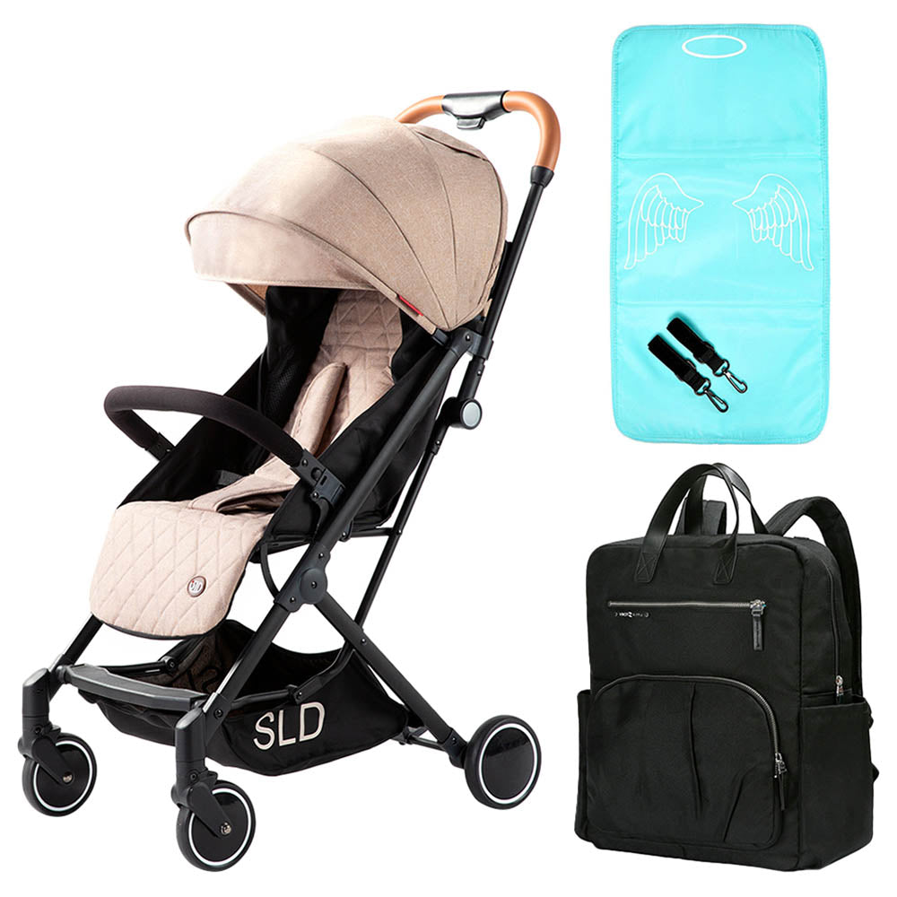 Teknum  Sld Stroller Manhattan Diaper Bag Bundle Khaki Teknum Yallatoys