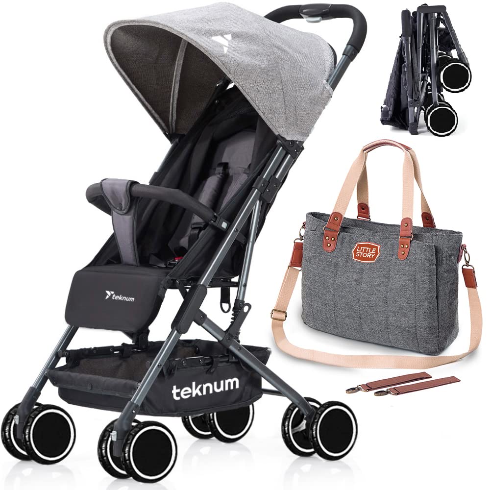Teknum  Stroller Diaper Bag Combo Grey Teknum Yallatoys