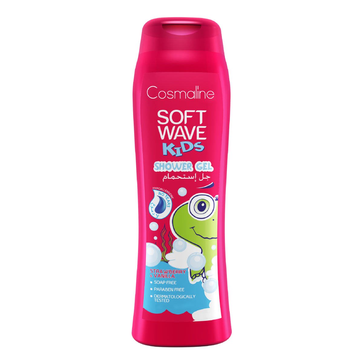 Cosmaline Soft Wave Strawberry & Vanilla Kids Shower Gel 400ml Cosmaline Yallatoys