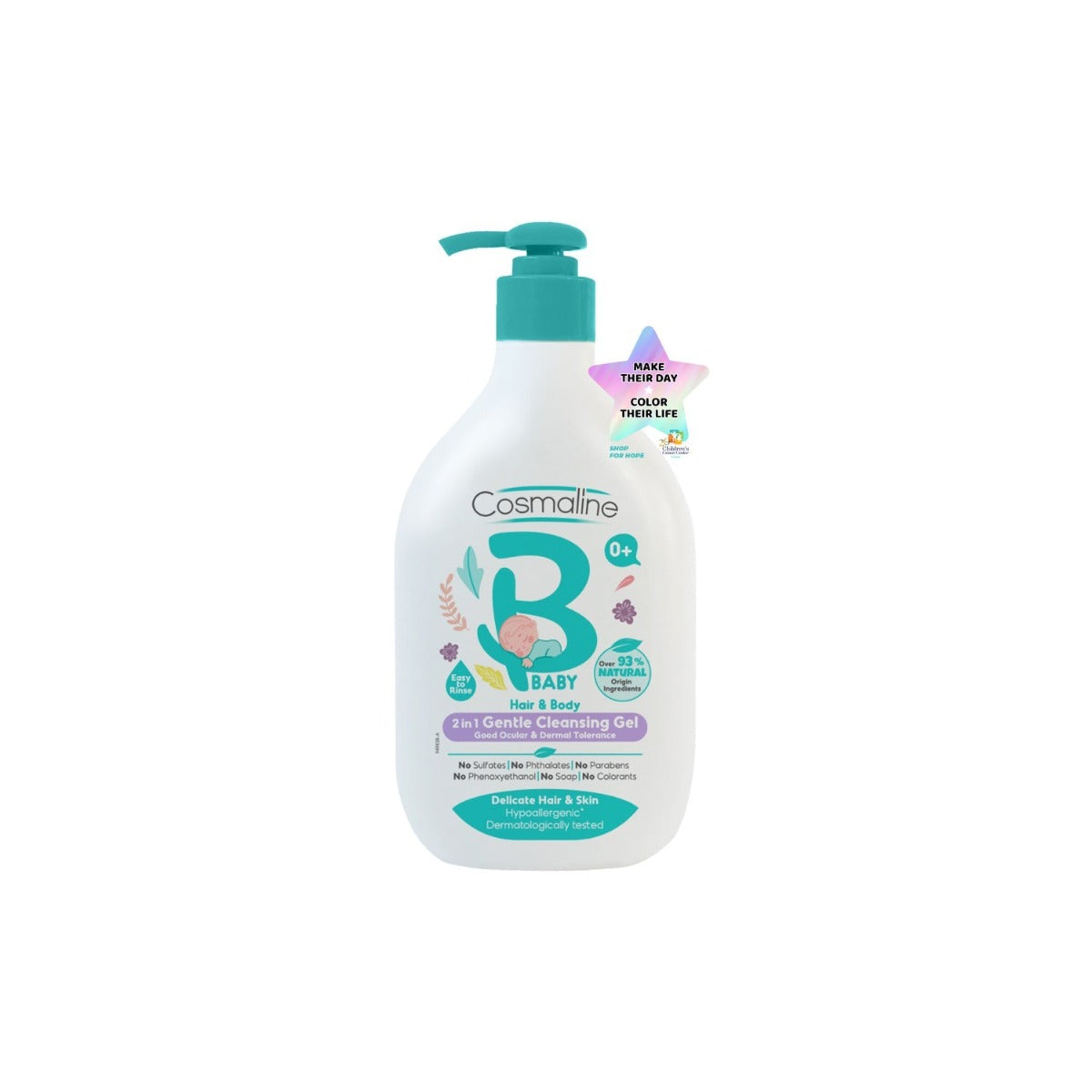 Cosmaline Baby 2in1 Gentle Cleansing Gel 500ml Cosmaline Yallatoys
