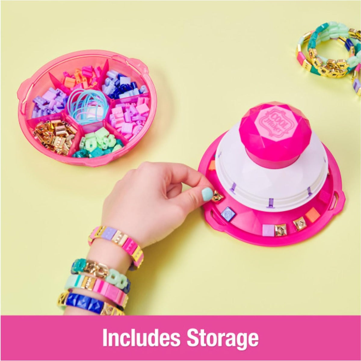 Buy Cool Maker PopStyle Bracelet Maker 170 Stylish Beads 10 Bracelets Storage | Yallatoys.com