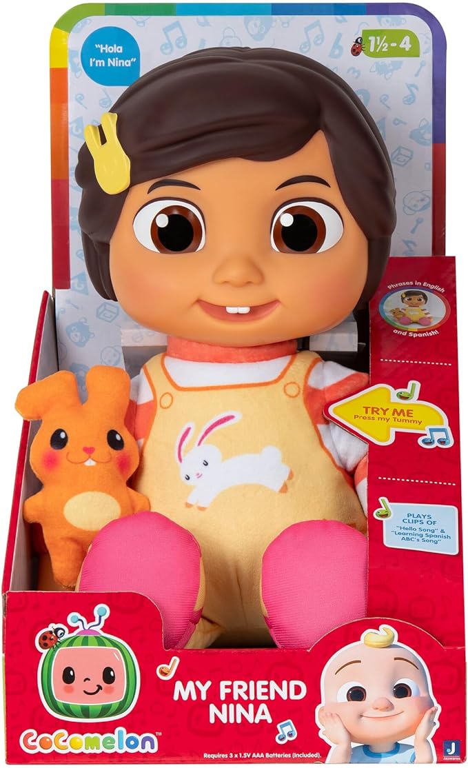 Buy Cocomelon Battery Operated Roto My Friend Nina Doll | Yallatoys.com
